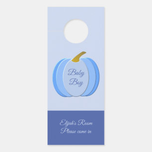 Niedlich Blue Baby Boy Pumpkin Custom Kinderzimmer Türanhänger