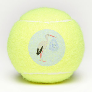 Niedlich Blue Baby Boy Stork Tennisbälle