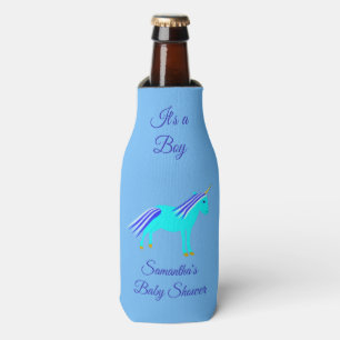 Niedlich Blue Baby Boy Unicorn Custom Baby Duschbo Flaschenkühler