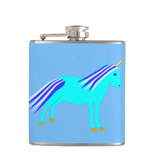 Niedlich Blue Baby Boy Unicorn Flachmann