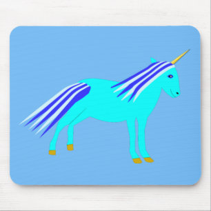 Niedlich Blue Baby Boy Unicorn Mousepad