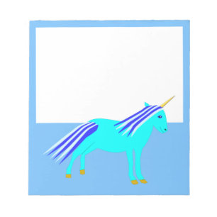 Niedlich Blue Baby Boy Unicorn Notizblock