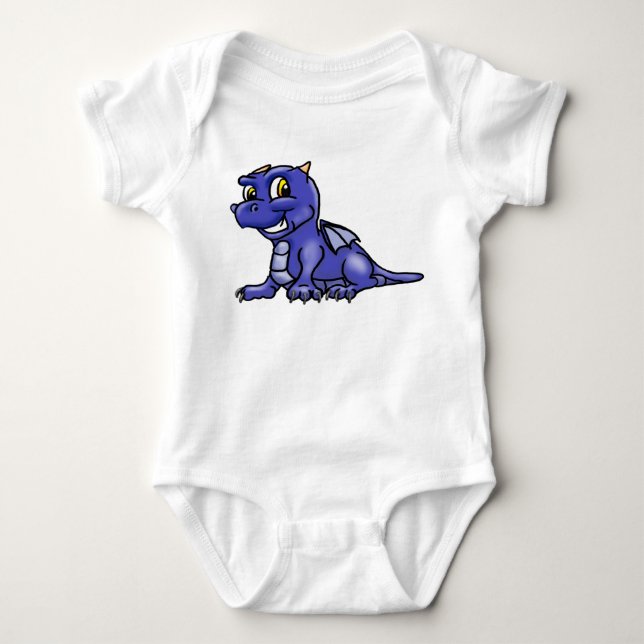 Niedlich Blue Baby Dragon Strampler (Vorderseite)