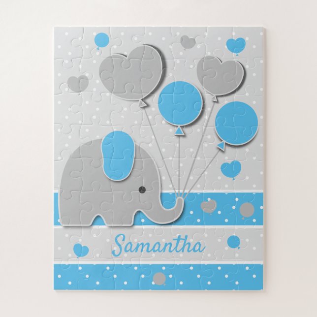 Niedlich Blue Baby Elephant (Vertikal)