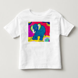 Niedlich Blue Baby Elephant - quillike Design Kleinkind T-shirt
