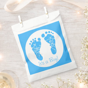 Niedlich Blue Baby Footprints durch eine Baby-Dusc Geschenktütchen
