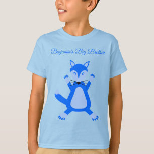Niedlich Blue Baby Fox Custom Big Brother T-Shirt