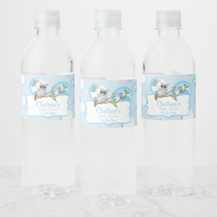 Niedlich Blue Baby Owls   Thema Dusche