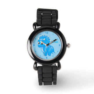 Niedlich Blue Baby Triceratops Dinosaurier Armbanduhr