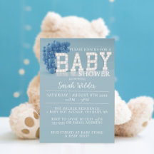 Niedlich Blue Balloon Arch Boy Baby Dusche Einladu