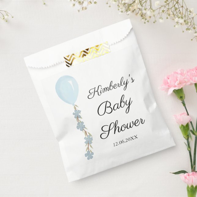 Niedlich Blue Balloon Baby Dusche Geschenktütchen (Versiegelt)