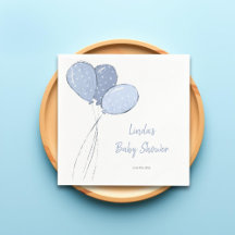 Niedlich Blue Balloons Boy Baby Dusche
