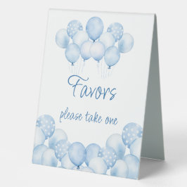 Niedlich Blue Balloons Favoriten Tischaufsteller