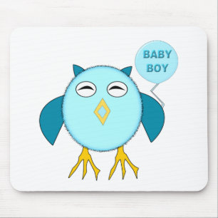 Niedlich Blue Bbay Boy Owl Mousepad