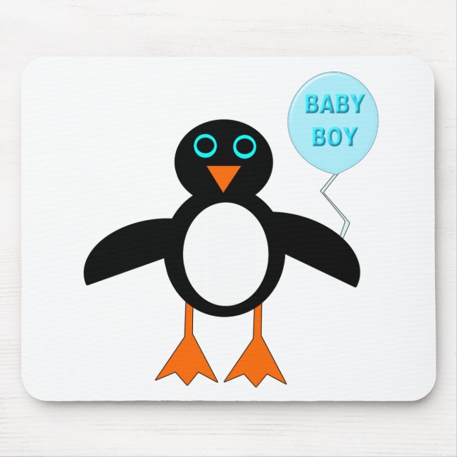 Niedlich Blue Bbay Boy Penguin Mousepad (Vorne)