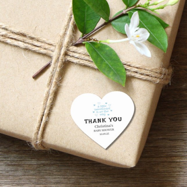 Niedlich Blue Boy Baby Dusche Herz-Aufkleber (Von Creator hochgeladen)