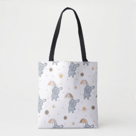 Niedlich Blue Bunny Toag Tasche