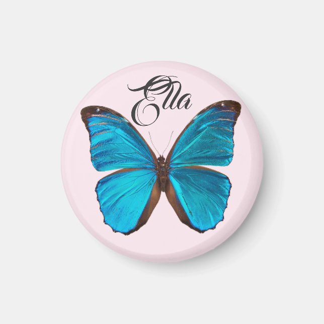 Niedlich Blue Butterfly Magnet (Vorne)