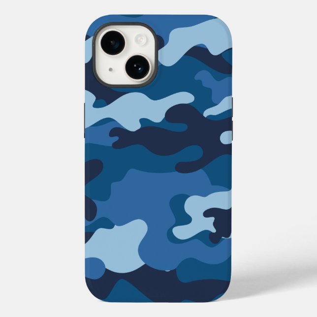 Niedlich Blue Camouflage Case-Mate iPhone 14 Hülle (Rückseite)