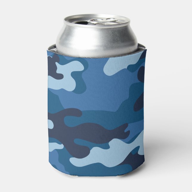 Niedlich Blue Camouflage Dosenkühler (Kanne Vorderseite)
