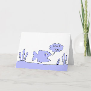 Niedlich Blue Cartoon Fish Vielen Dank für Ihre Oc Karte
