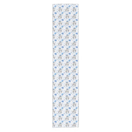 Niedlich Blue Christmas Ice Skaten Penguin Kurzer Tischläufer