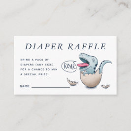 Niedlich Blue Dinosaur Baby Duschdusche Windeln Ra Begleitkarte