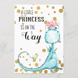 *~* Niedlich Blue Dragon Baby Girl Shower Einladun Einladung