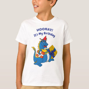 Niedlich Blue Dragon Birthday T - Shirt