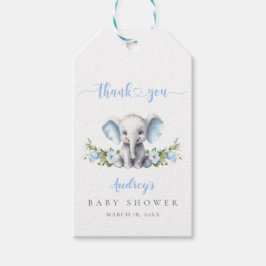 Niedlich Blue Elephant Baby Boy Dusche Vielen Dank Geschenkanhänger
