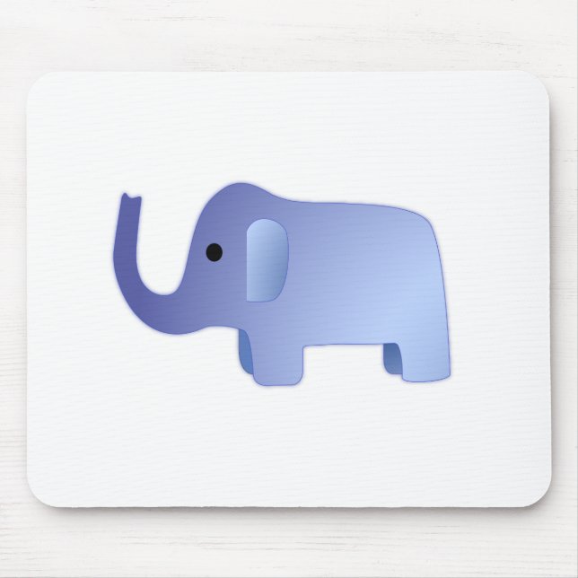 Niedlich Blue Elephant Mousepad (Vorne)