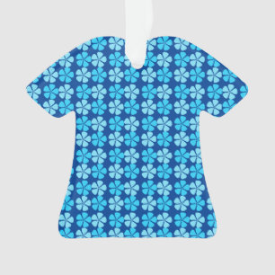 Niedlich Blue Floral Design Ornament