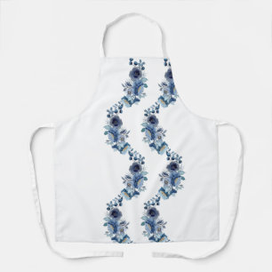 Niedlich Blue Floral Schürze