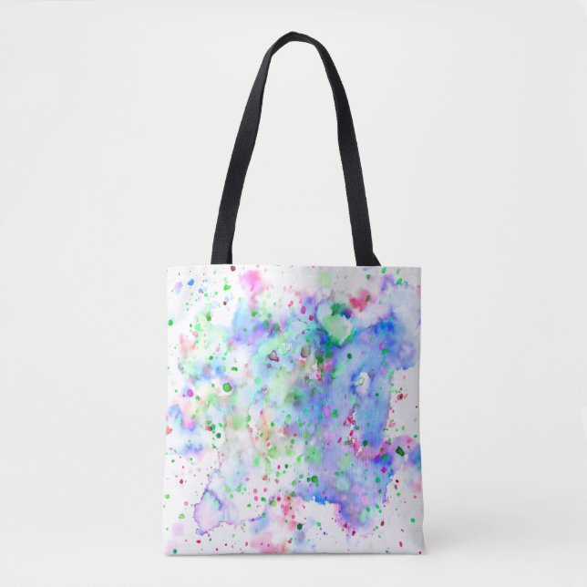 Niedlich Blue Green Lila & Pink Künstlerisch Paint Tasche (Vorderseite)