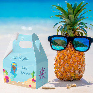 Niedlich Blue Hair Mermaid Beach Girl Geburtstag Geschenkschachtel