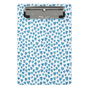 Niedlich Blue Heart Mini-Zwischenablage Mini Klemmbrett