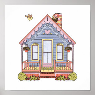 Niedlich Blue House Poster