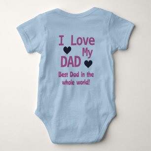 Niedlich Blue I Liebe My Vater Baby Boy Baby Bodys Baby Strampler