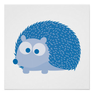 Niedlich Blue Igel Poster