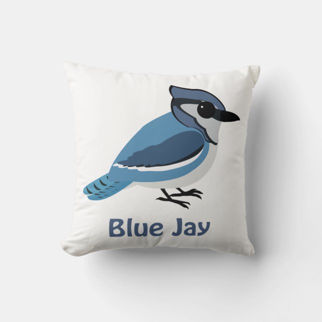 Niedlich Blue Jay Kissen (Vorderseite)