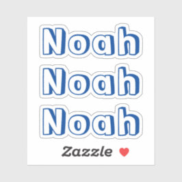 Niedlich Blue Kids Name Aufkleber