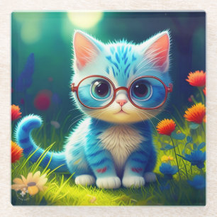 Niedlich Blue Kitten Tragebrille-276548 Glasuntersetzer