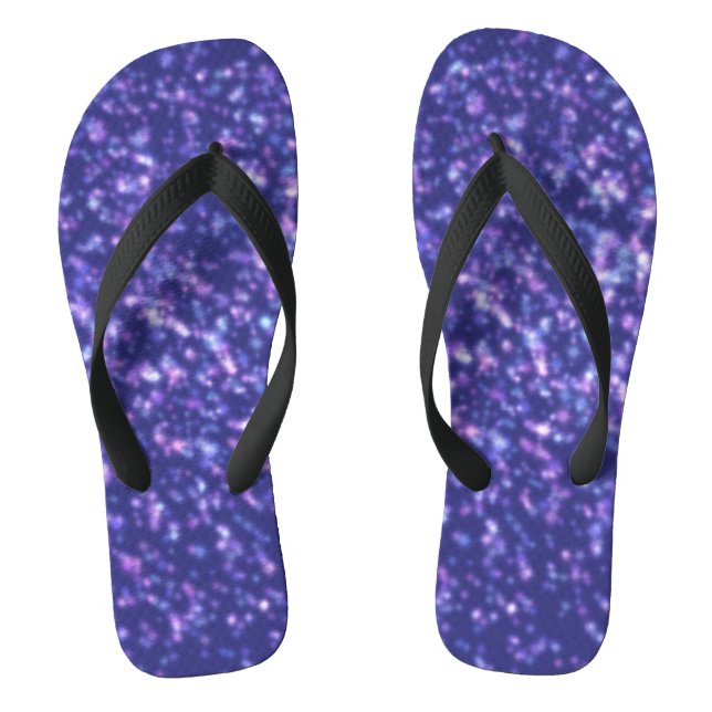 Niedlich Blue Lila Star Cosmos Flip Flops (Fußbett)