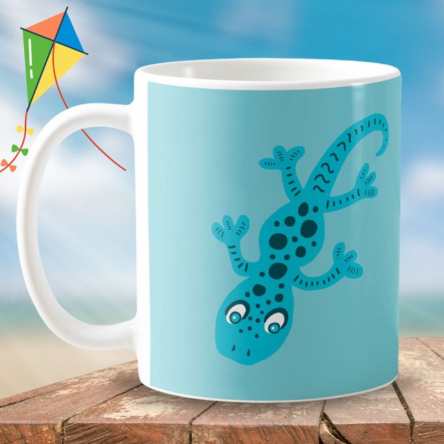 Niedlich Blue Lizard Gecko Tasse für Kinder (Von Creator hochgeladen)