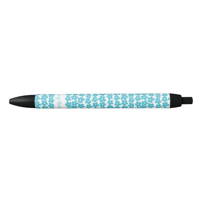 Niedlich Blue Minimalistisch Daisy Muster Blumenbe Kugelschreiber (Vorderseite)