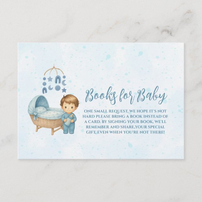 Niedlich Blue Mobile Crib Babybettbücher für Kinde Begleitkarte (Vorderseite)