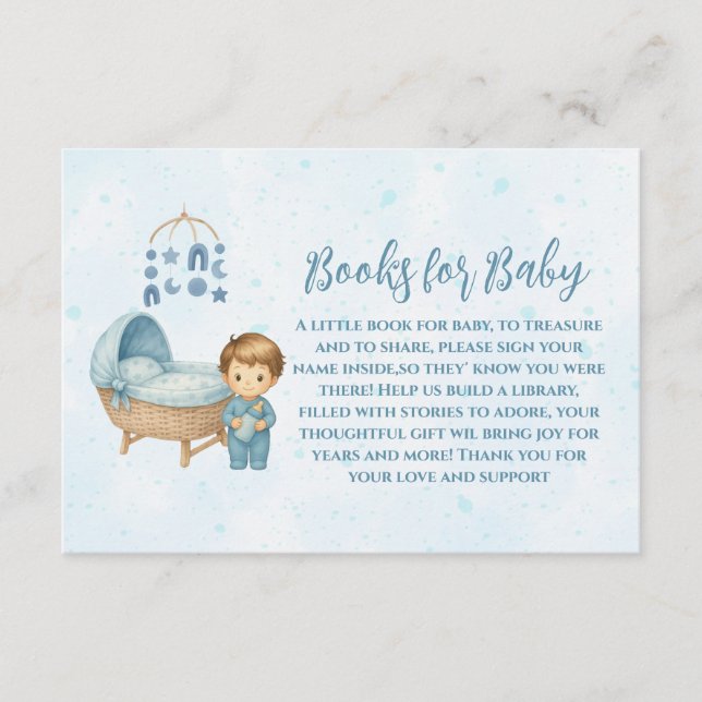 Niedlich Blue Mobile Crib Babybettbücher für Kinde Begleitkarte (Vorderseite)