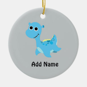 Niedlich Blue Nessie Keramik Ornament