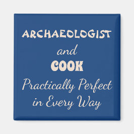 Niedlich Blue Perfect Archäologe und Koch Magnet