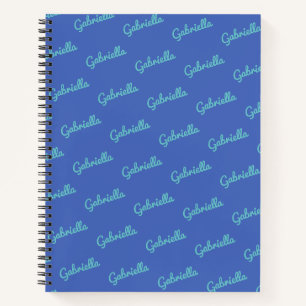 Niedlich Blue Personalisiert Script Name Sketchboo Notizbuch